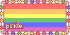 rainbow flag pride stamp